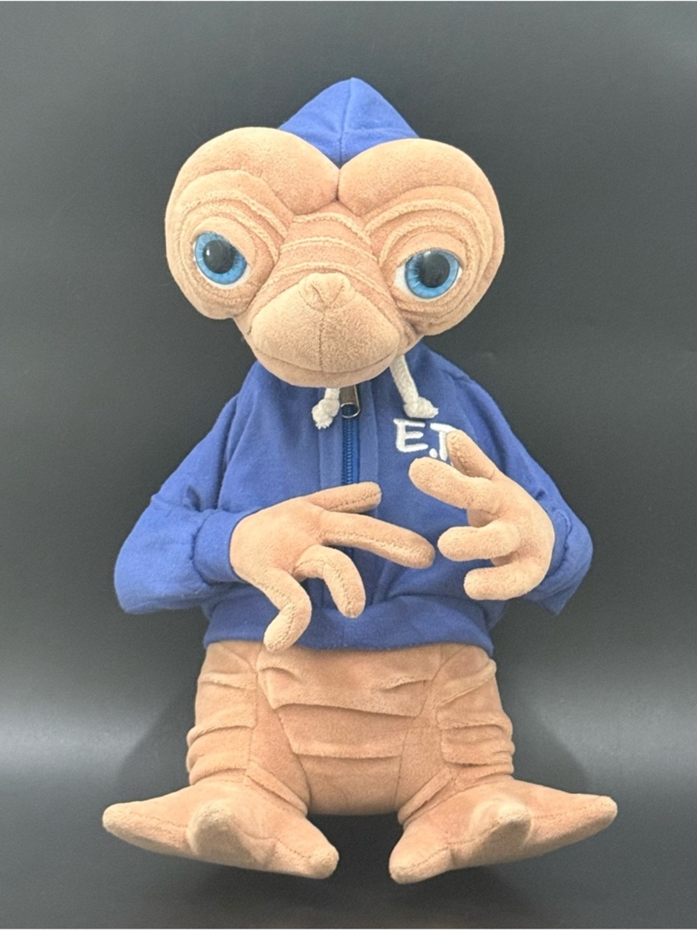 Universal Studios E.T. Extra Terrestrial Blue Sweatshirt Hoodie 15” Plush Toy